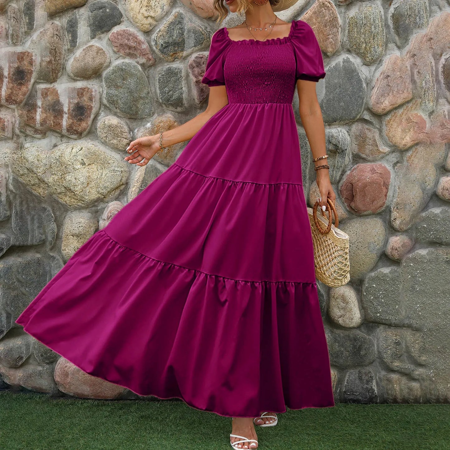 Luzara Lila Maxi Jurk