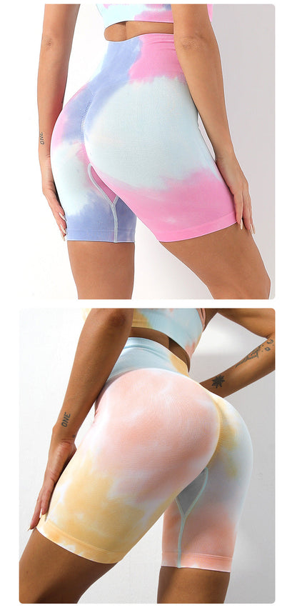 Vrouwelijke Sport Set Korte Broek Tie Dye