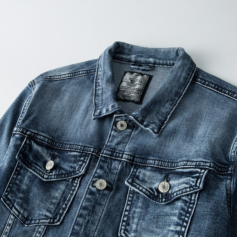 Heren Denim Jas Classic Viggo Blauw