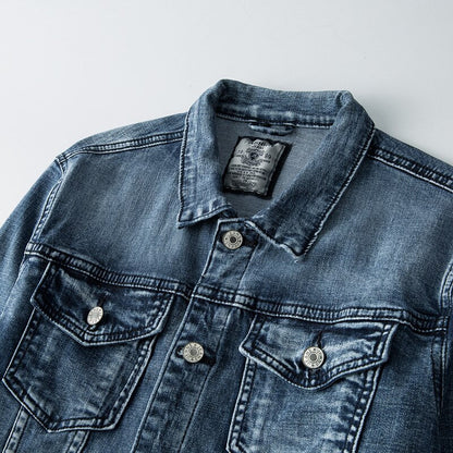 Heren Denim Jas Classic Viggo Blauw