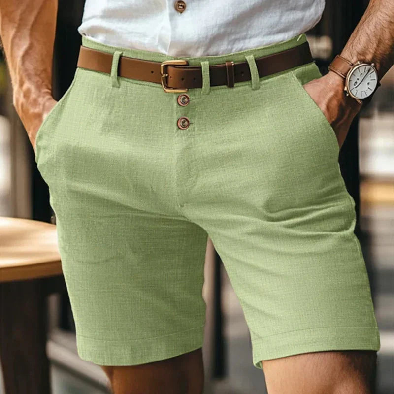 Heren Zomershorts Slim Fit Ademend Vintage Stijl