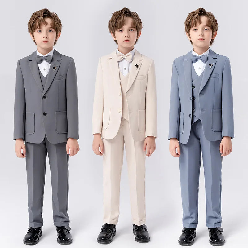 Kinder Smokingset 4-Delig Jongens Kleding Formaliteit - Mode Vibes