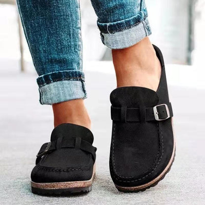 Retro Suède Sandalen met Orthopedische Zool en Comfortabele Pasvorm