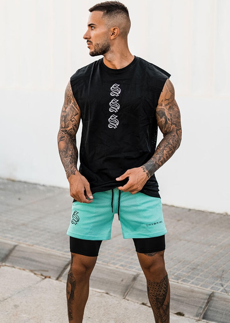 Herensport Shorts 2-in-1 voor Fitness en Running