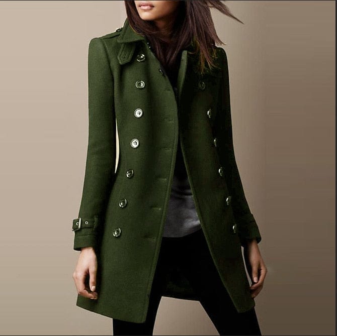 Trenchcoat Dubbel Rijen Klassieke Stijl