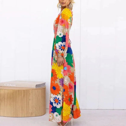 Bloemenjurk Maxi Jurk Zomerjurk Vrouw