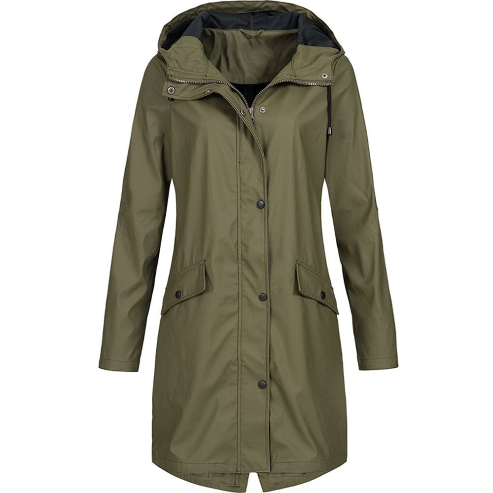 Dames Regenjack Waterdicht en Moderne Stijl
