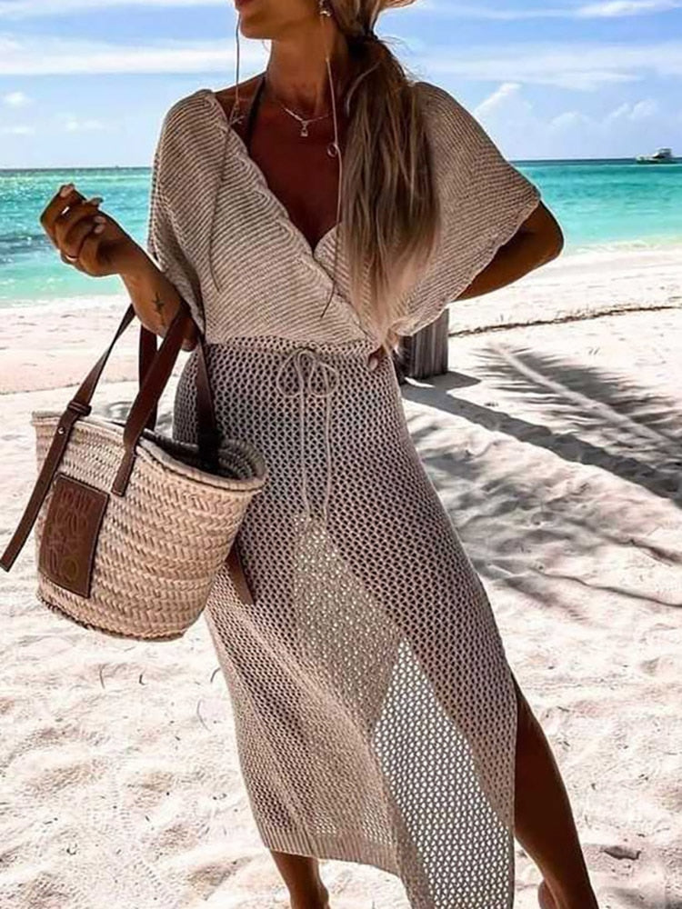 Gehaakte Strandcover-up Zomerjurk Licht Gewicht