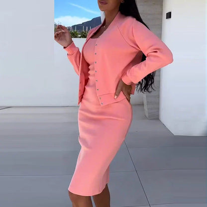 Dames Tweedelige Bodycon-set Nauwsluitend Model