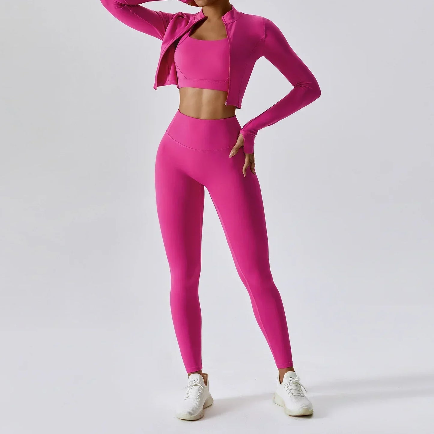 Sportset Naadloos Ademend voor Vrouw Sculptende Pasvorm
