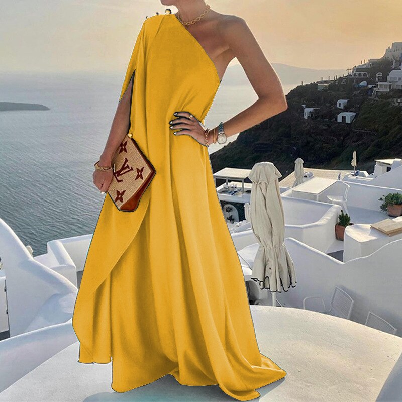 Elegante Zomerjurk Vrouwelijk Stijlvol Model