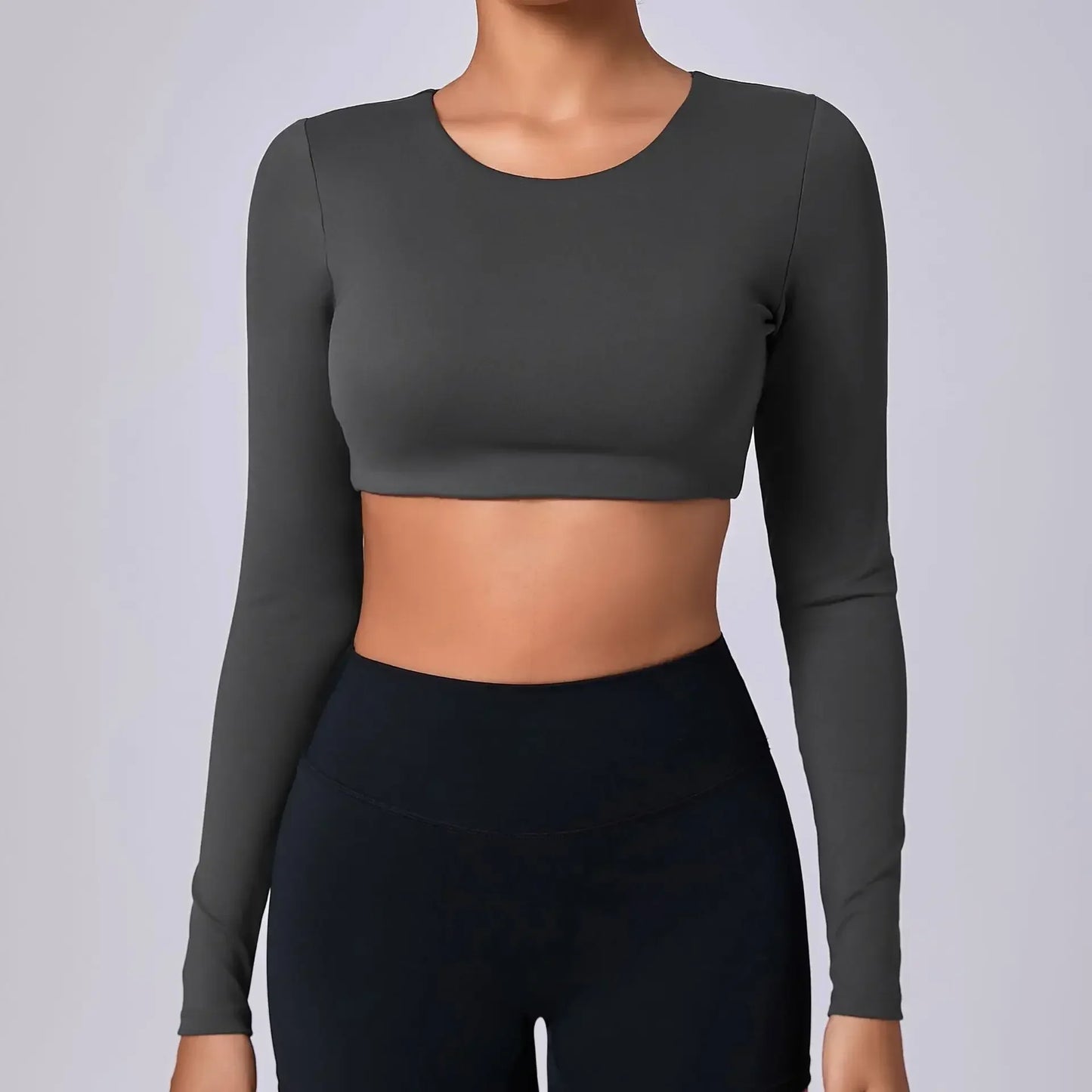 REYA | Push-up Cropped Top voor Vrouw met Lange Mouwen