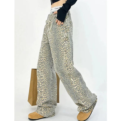 Retro Broek Luipaard Print Damesrok