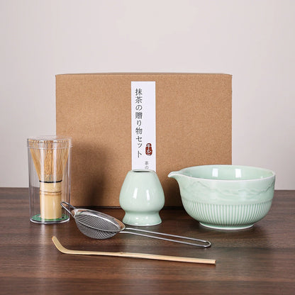 Complete matcha set voor thuisgebruik met accessoires