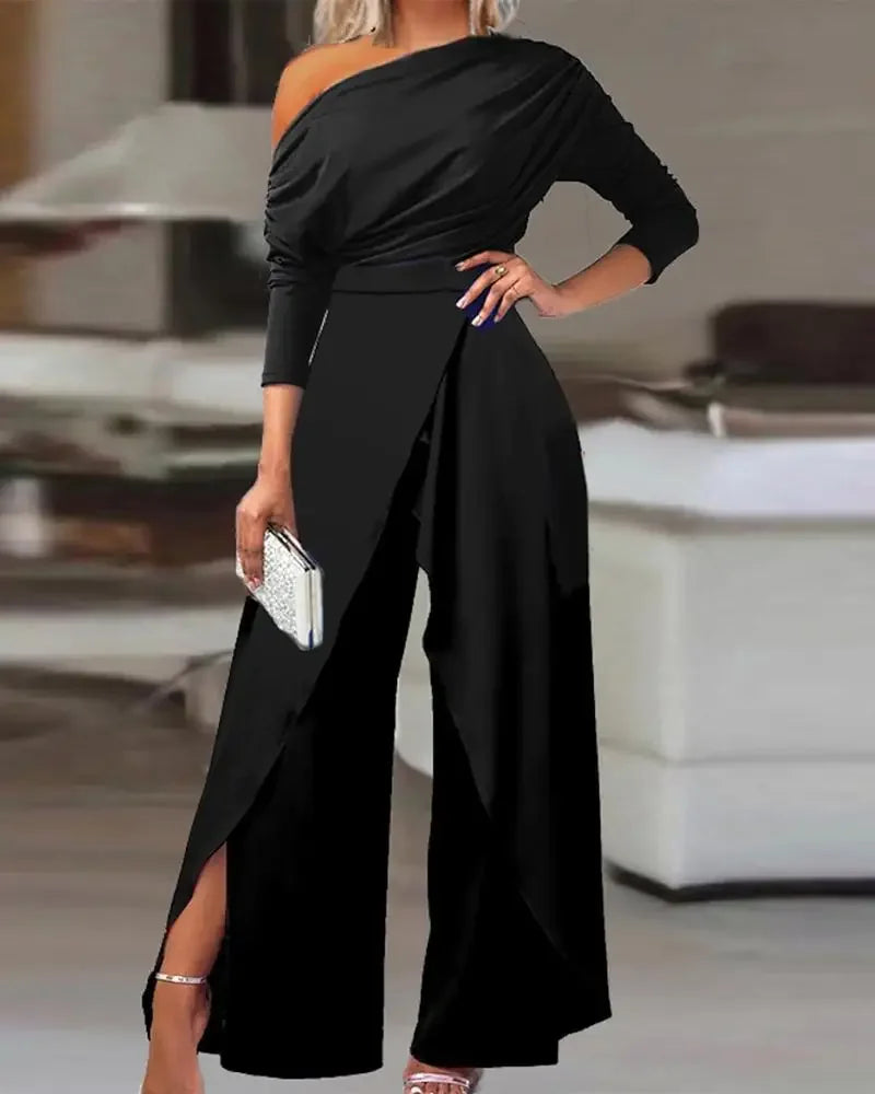 Jumpsuit Elegante Zomer Jurk Met Wijde Pijpen