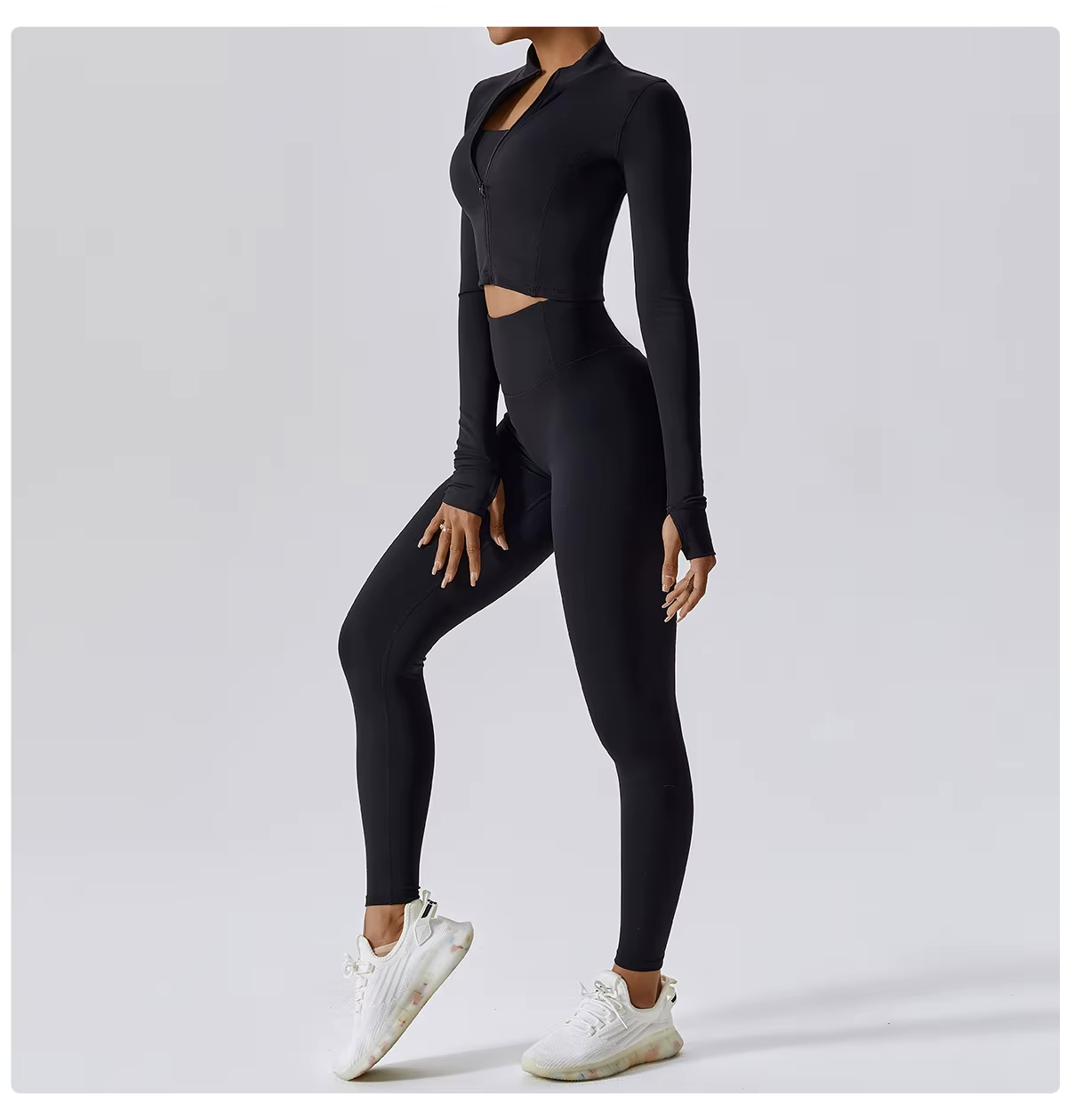 Sportset Naadloos Ademend voor Vrouw Sculptende Pasvorm
