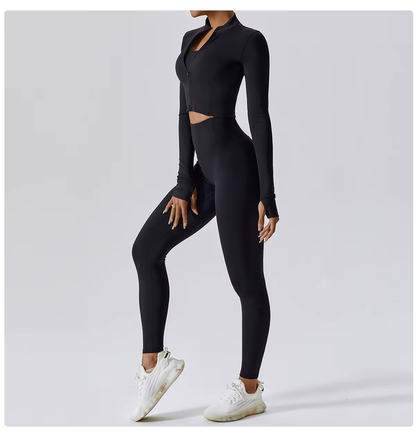 Sportset Naadloos Ademend voor Vrouw Sculptende Pasvorm