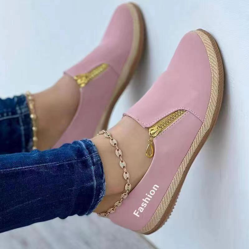 Dames Slip-On Sneaker Comfortabel Zacht Leer