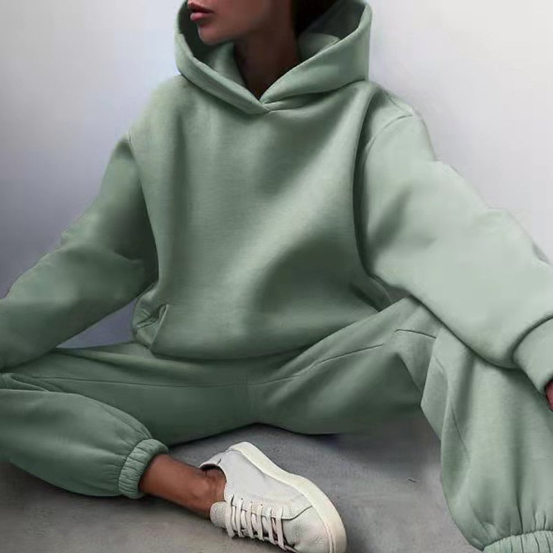 Oversized Joggingset Basic Comfortabel Zwart