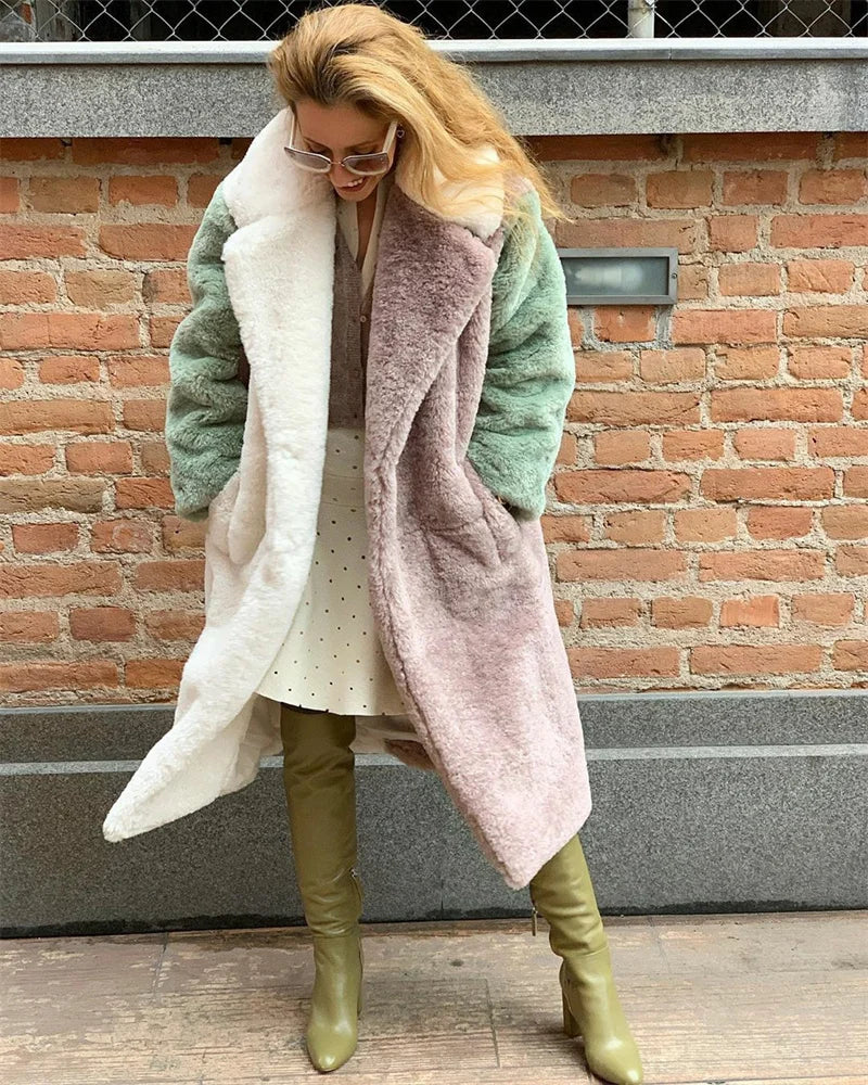 Warme Bontjas voor Vrouw Winter Collectie