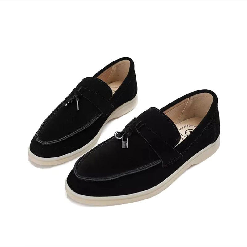 Dames Loafers Gepunte Teen Comfortabel Leer Lente Stijl