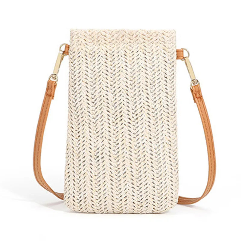 Solis Mode  Zomerse Stro Geweven Clutch