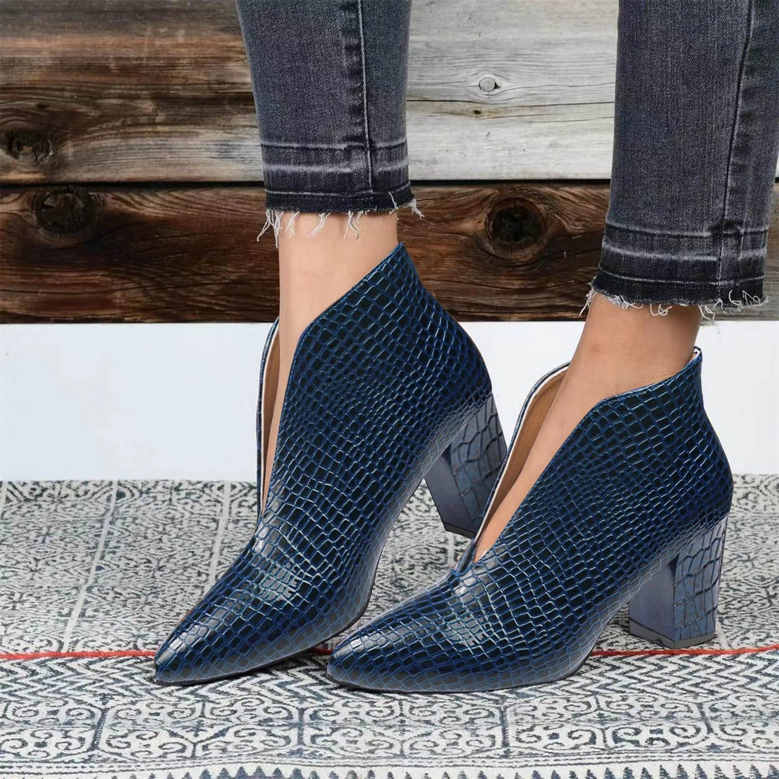 Enkellaarsjes Hoge Hak Elegante Stijl - Mode Vibes