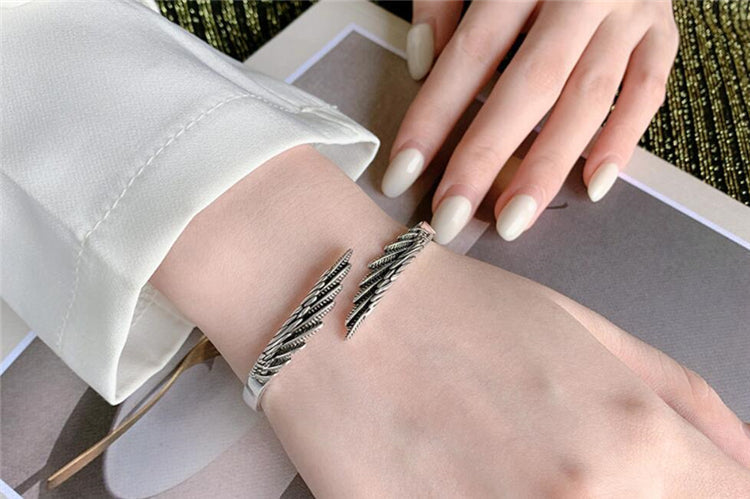 Zilveren Armband met Vleugel Motief