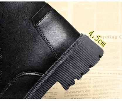 Leren Veterschoenen Zwart Gevoerd Profielzool