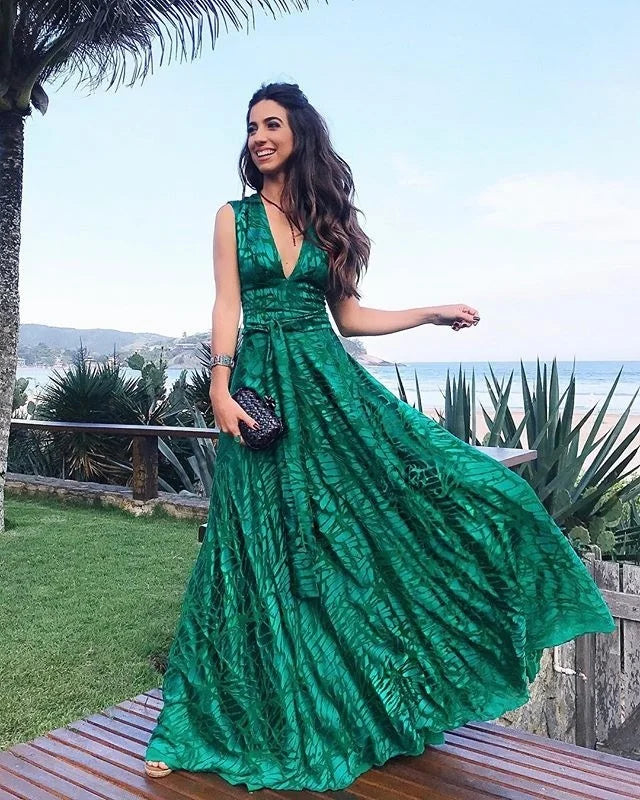 Elegante Maxi Jurk voor Vrouw Zomerse Stijl - Mode Vibes