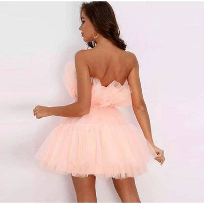 Feestelijke Jurk Tulle Uniek Design Voor Vrouw