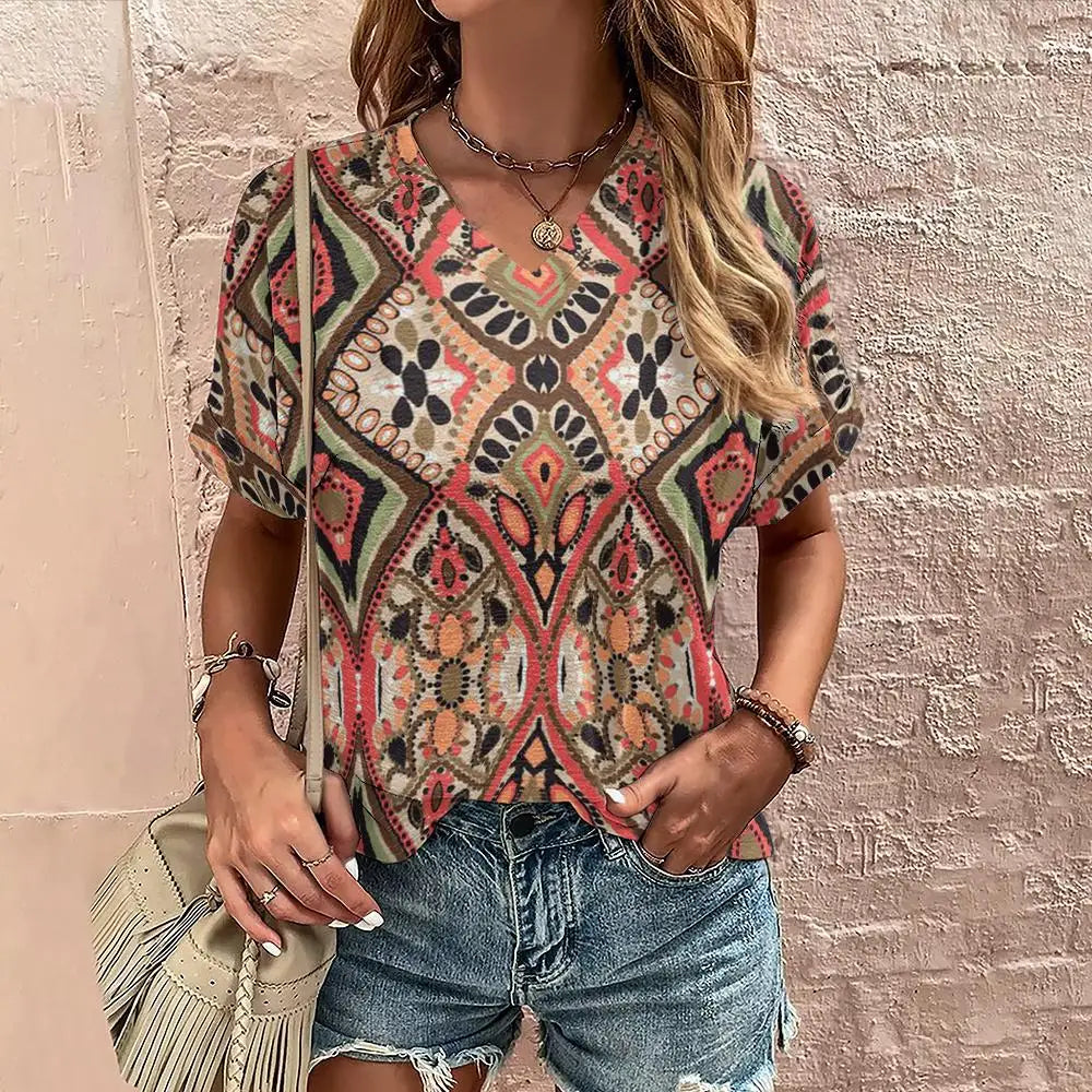 Vrouwen Overhemd Korte Mouwen Casual Stijl - Mode Vibes