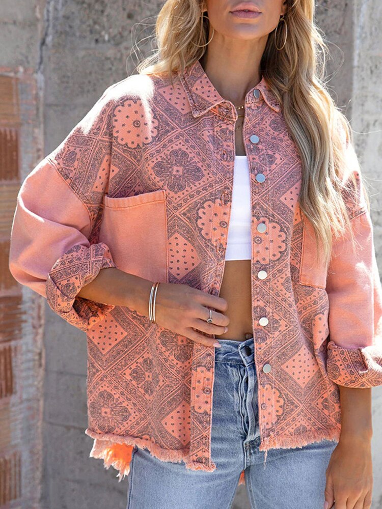 Vintage Damesjas Roze Retro Stijl