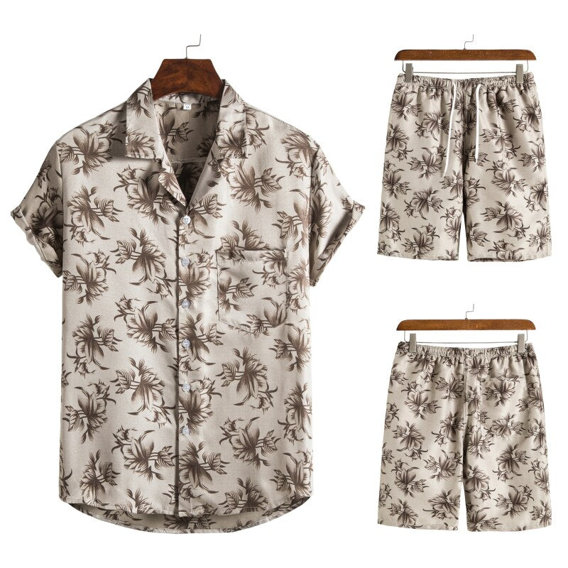 Herencombi Zomerse Hawaii Print Korte Broek