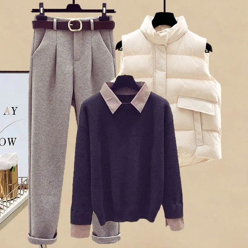 Dames Driedelige Set Elegante Kleding - Mode Vibes
