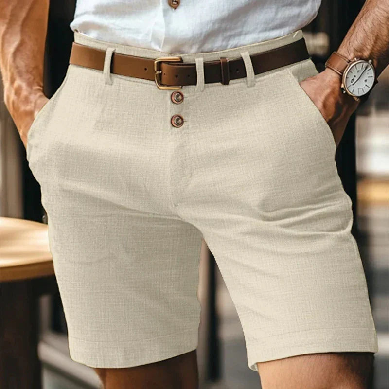 Heren Zomershorts Slim Fit Ademend Vintage Stijl