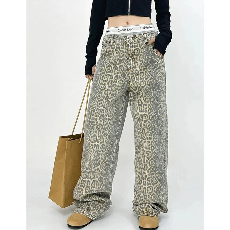 Retro Broek Luipaard Print Damesrok - Mode Vibes
