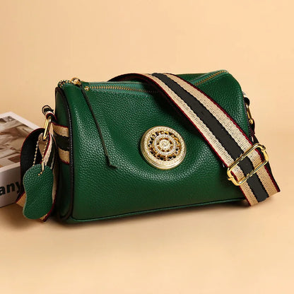 Aurelia Luxe Rotating Leather Handbag
