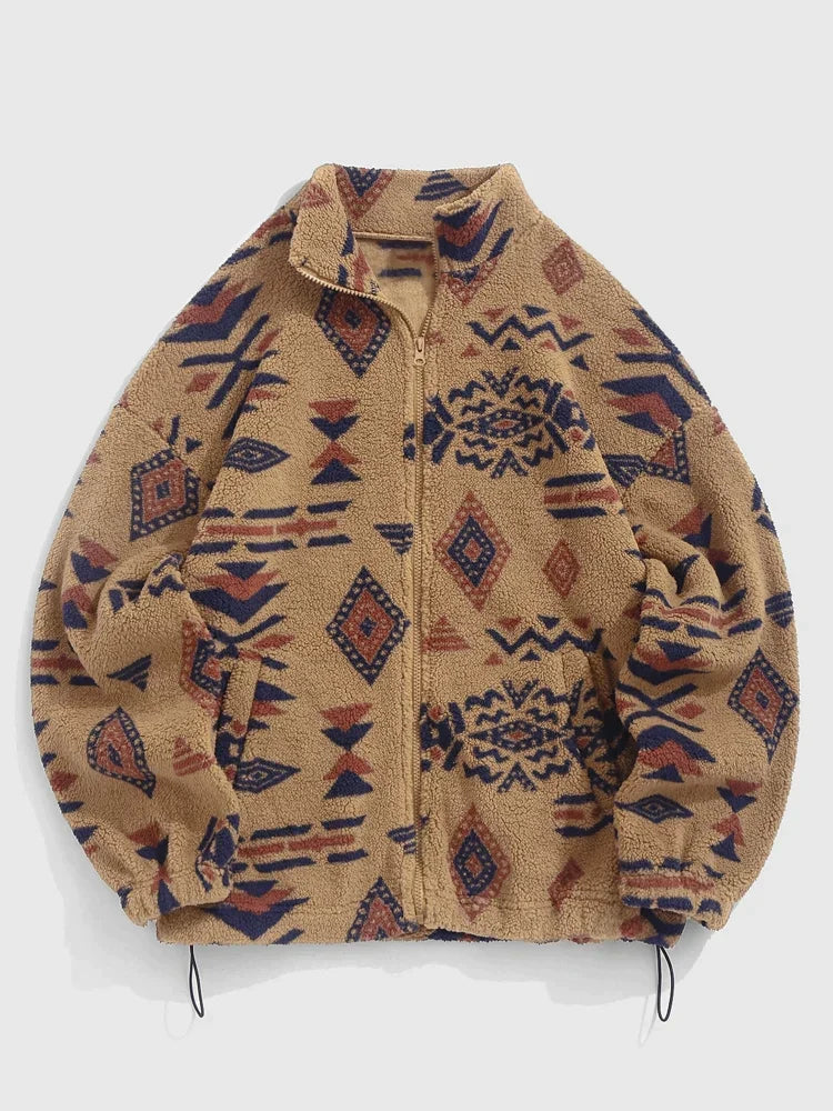Vrouwelijke Trui met Etnische Print Kleurrijk Design - Mode Vibes