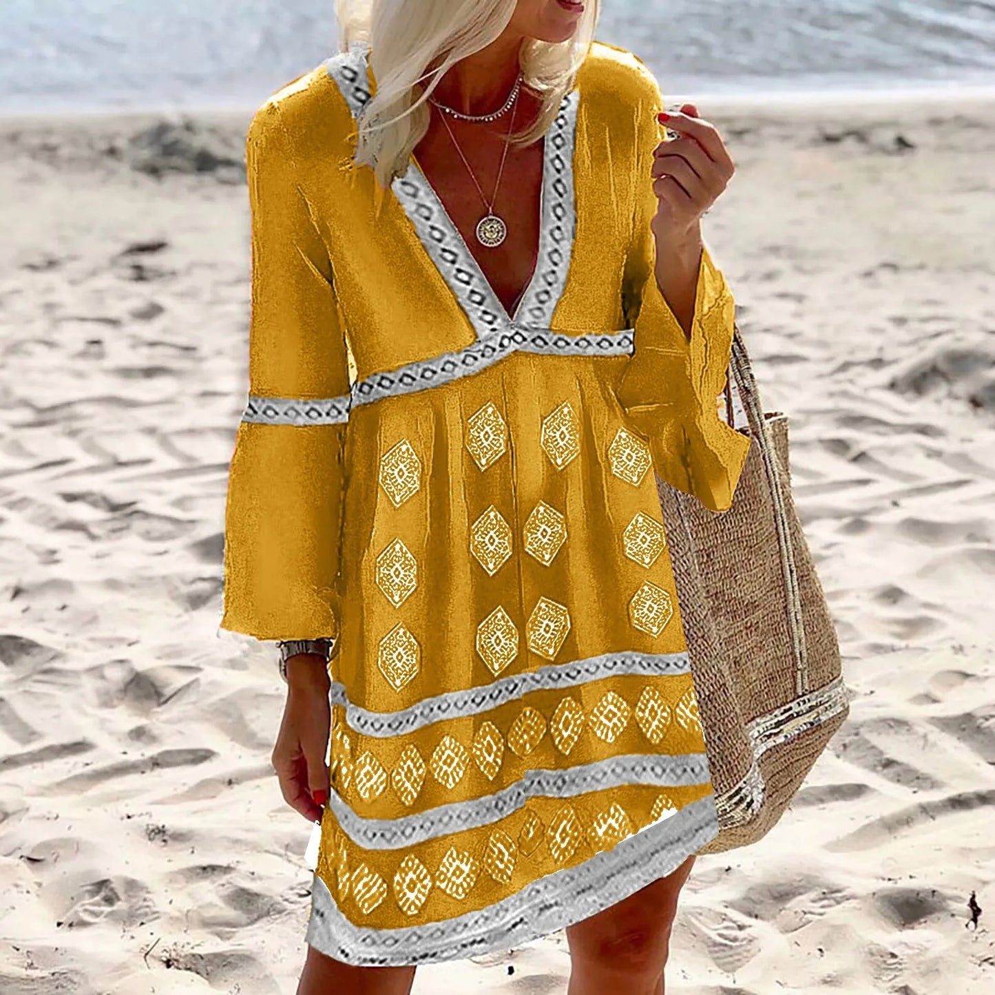 Zomerjurk met Vleermuismouwen Abella Mooi Model