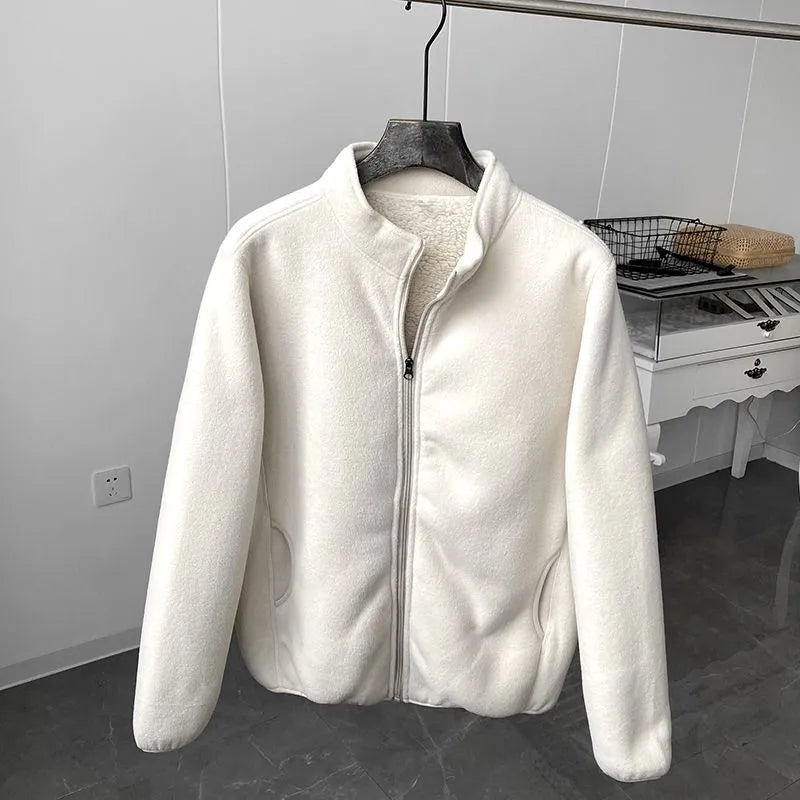 Fleece Jas Opstaande Kraag Zacht en Warm - Mode Vibes