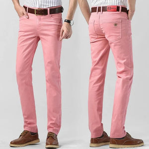 Heren Broek Milan Gekleurd Stretch Stof