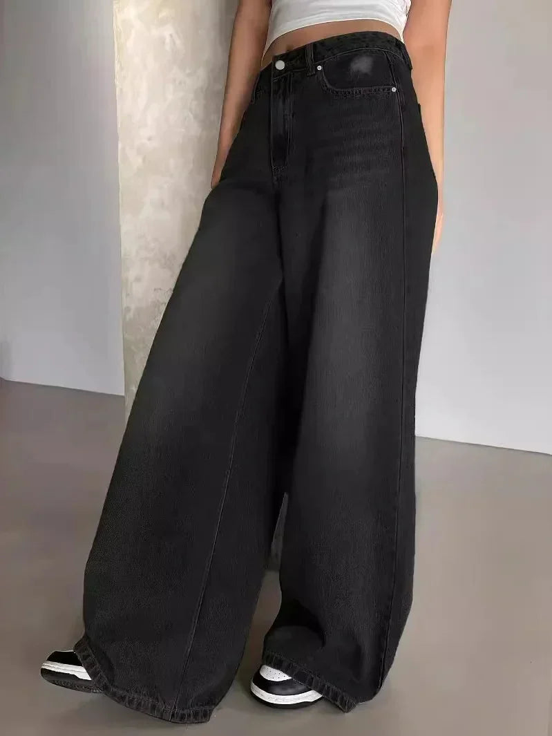 Vrouwelijke Wide Leg Jeans Comfortabele Zomerbroek - Mode Vibes