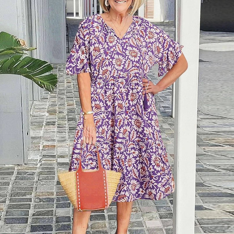 Bohemien Feestjurk Zomerse Maxi Jurk Los Vrouwenmodel - Mode Vibes