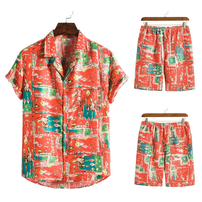 Herencombi Zomerse Hawaii Print Korte Broek