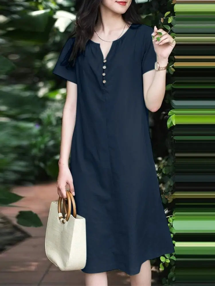 Zanzea Elegant Cotton Sundress