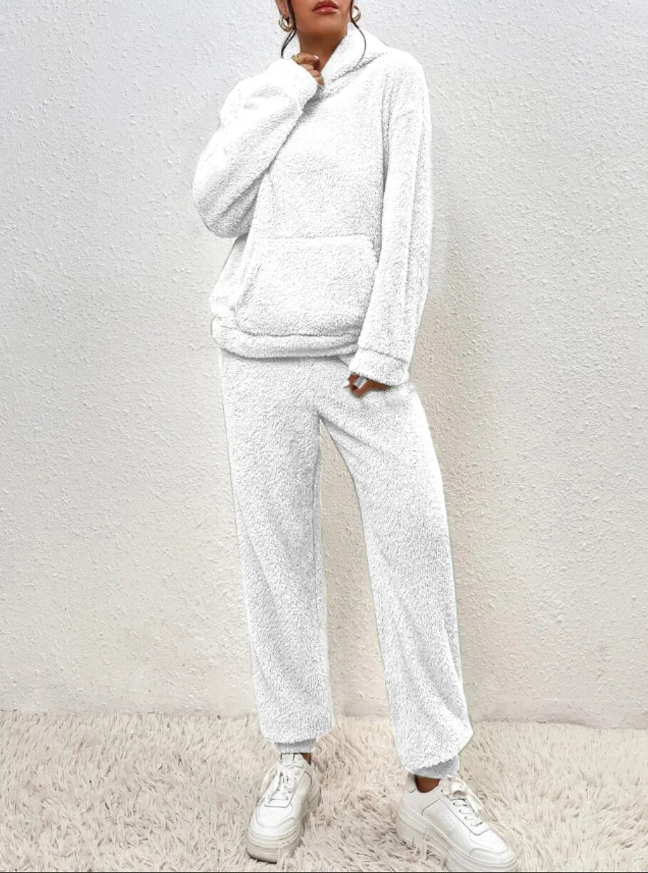Dames Lounge Set Zacht met Hoodie en Broek
