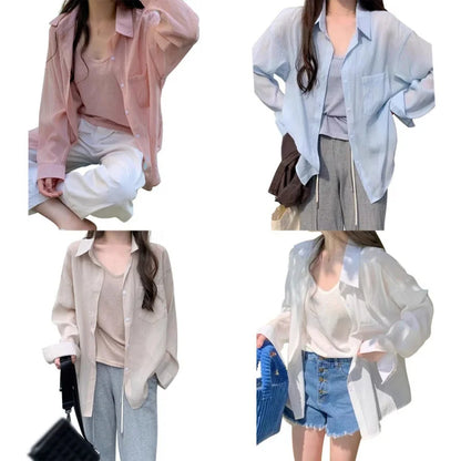 Lumière Mode Ice Silk Zomer Shirt