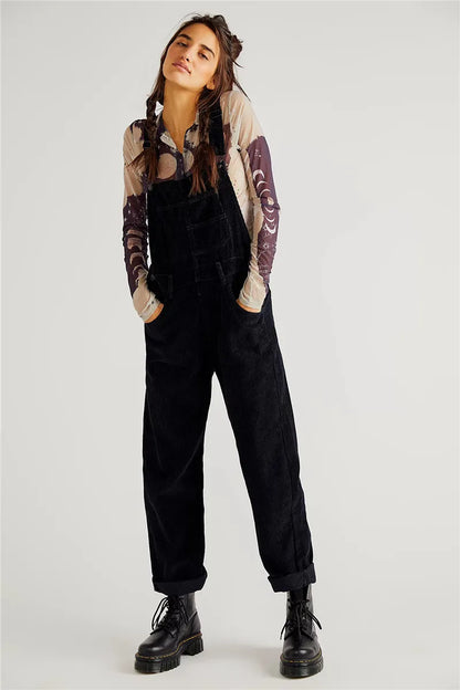 Retro Corduroy Overall voor Dames