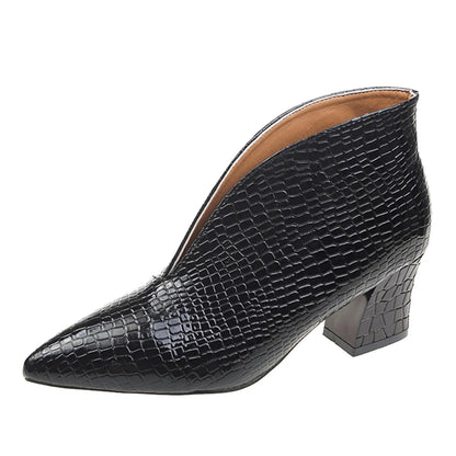 Enkellaarsjes Hoge Hak Elegante Stijl